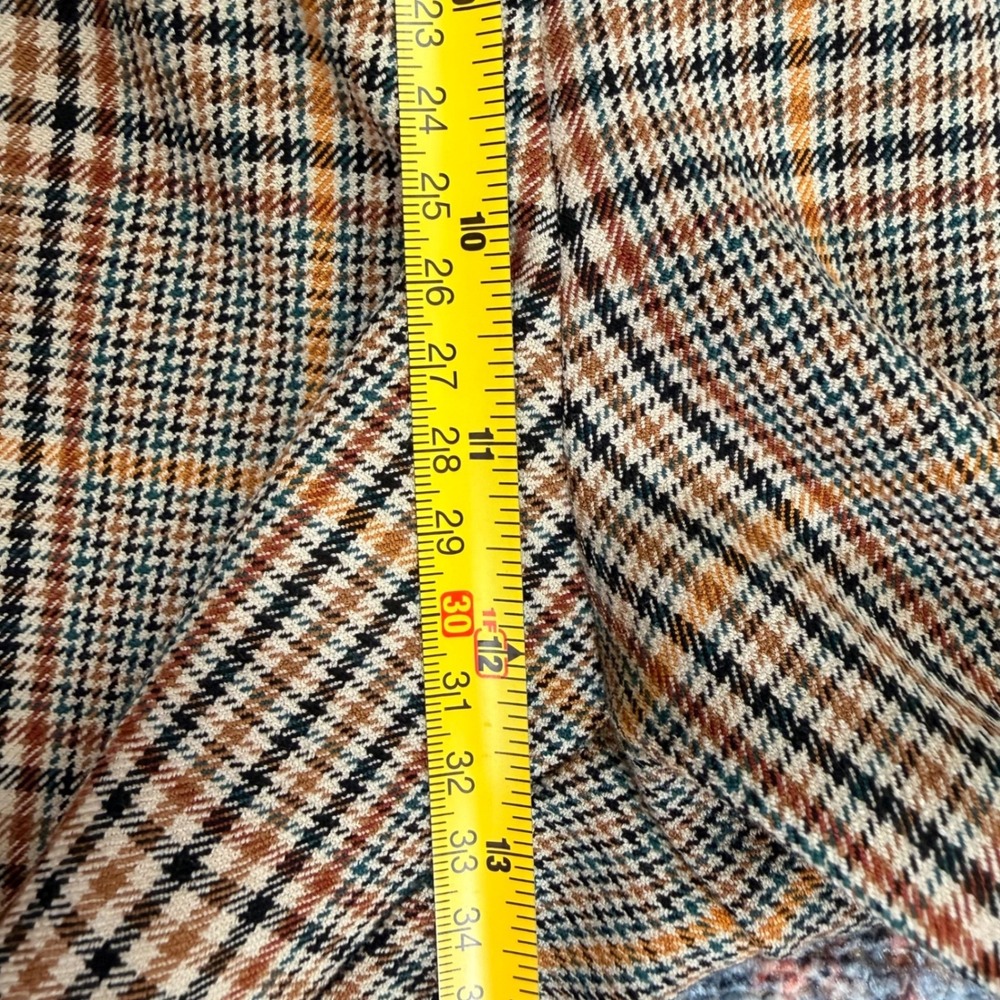 Gap Womens 6 Tall Plaid Wide Leg Trousers Brown Tan High Rise Dress Pants 1166 - Picture 9 of 10